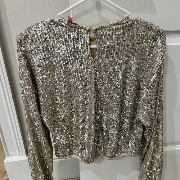 Show Me Your MUMU; sequin top; Size Small - Picture 2 of 3